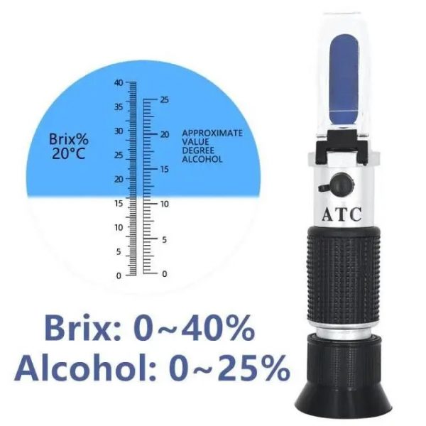 Рефрактометр АТС, Alcohol 0-25%, Brix 0-40%